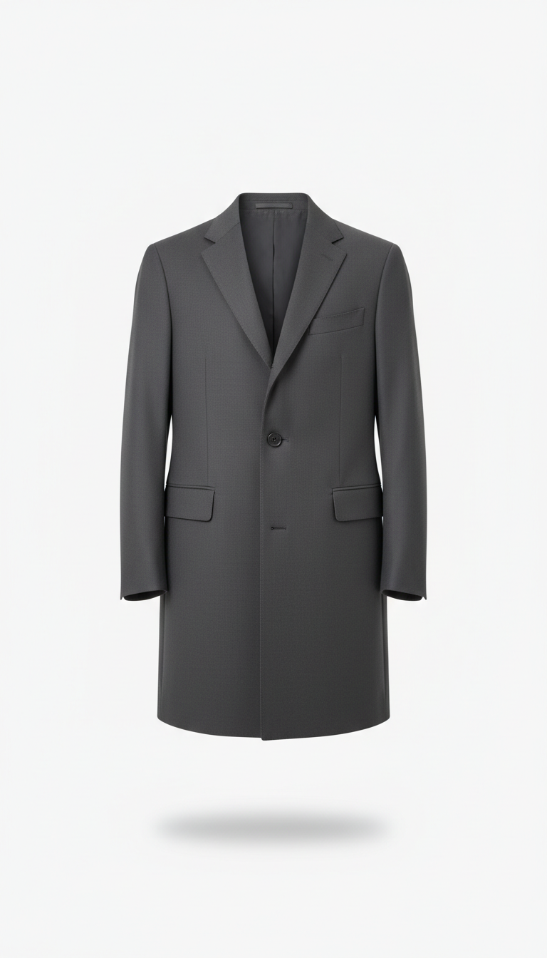 Men's Tailored Graphite Overcoat