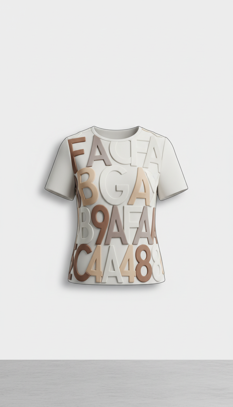 Women's Porcelain White Typographic Tee