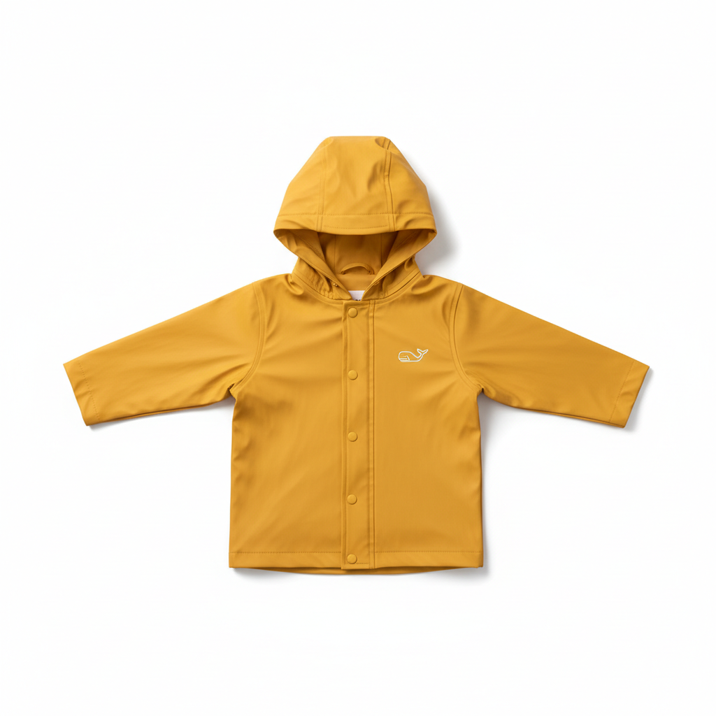 Kids' Yellow Hooded Raincoat