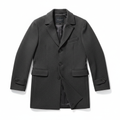 Men's Charcoal Wool Blend Overcoat