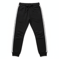 Men's Black Stripe Jogger Sweatpants
