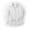 Women's White Linen Button-Up Blouse