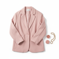 Women's Blush Pink Oversized Blazer