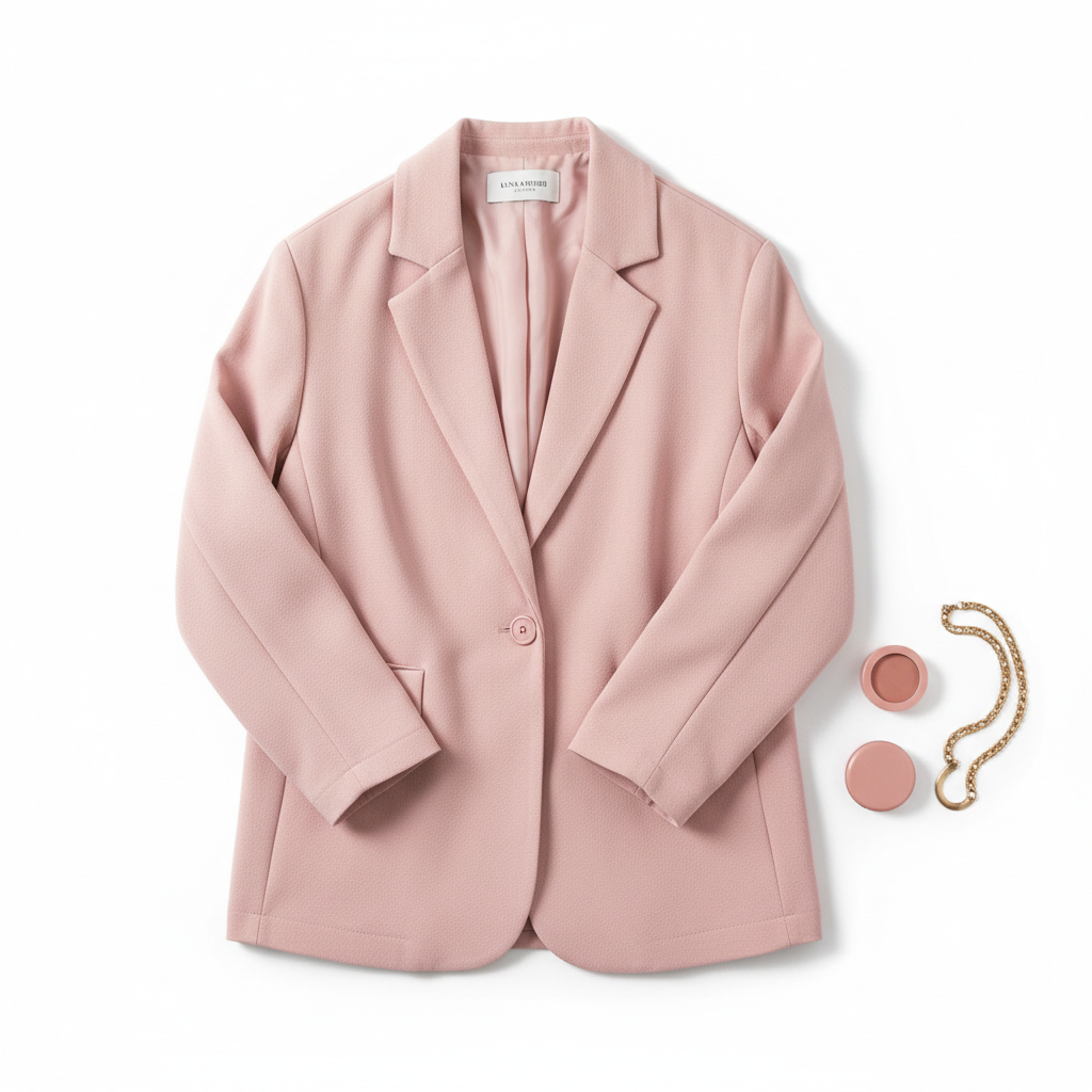 Women's Blush Pink Oversized Blazer
