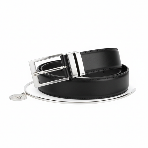 Classic Black Leather Belt