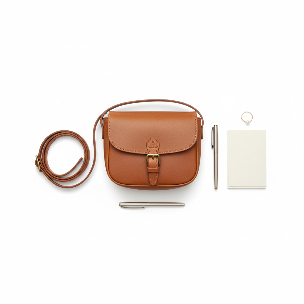 Tan Leather Crossbody Bag