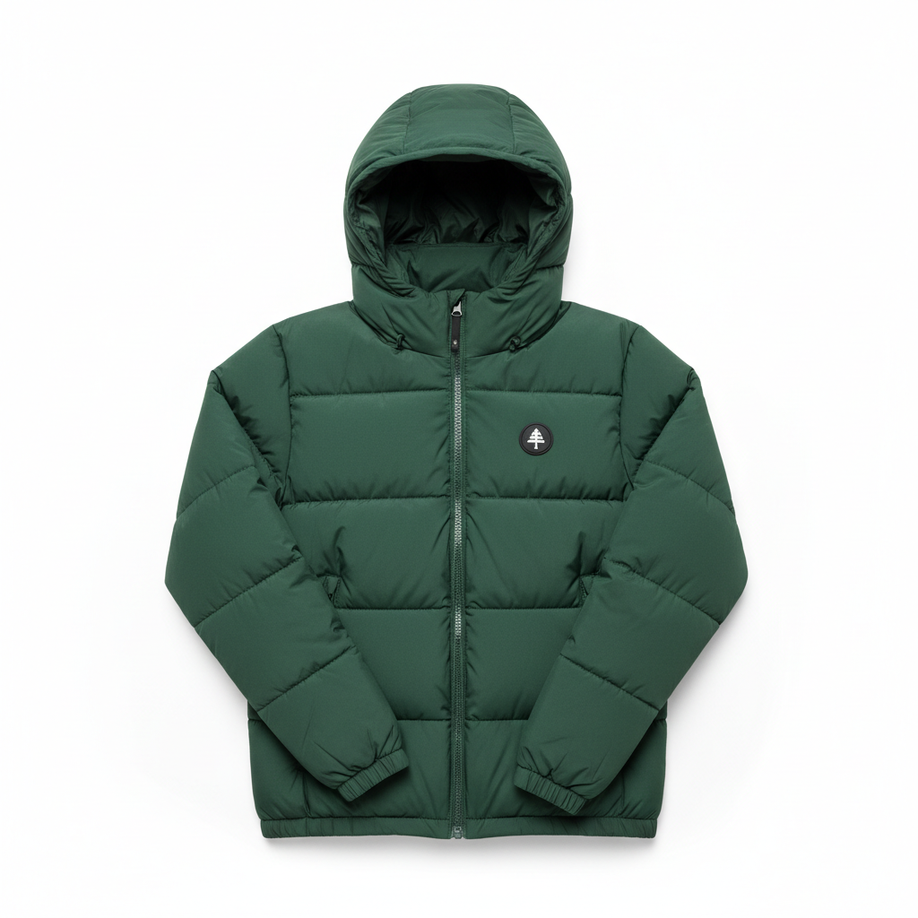 Men's Forest Green Puffer Jacket