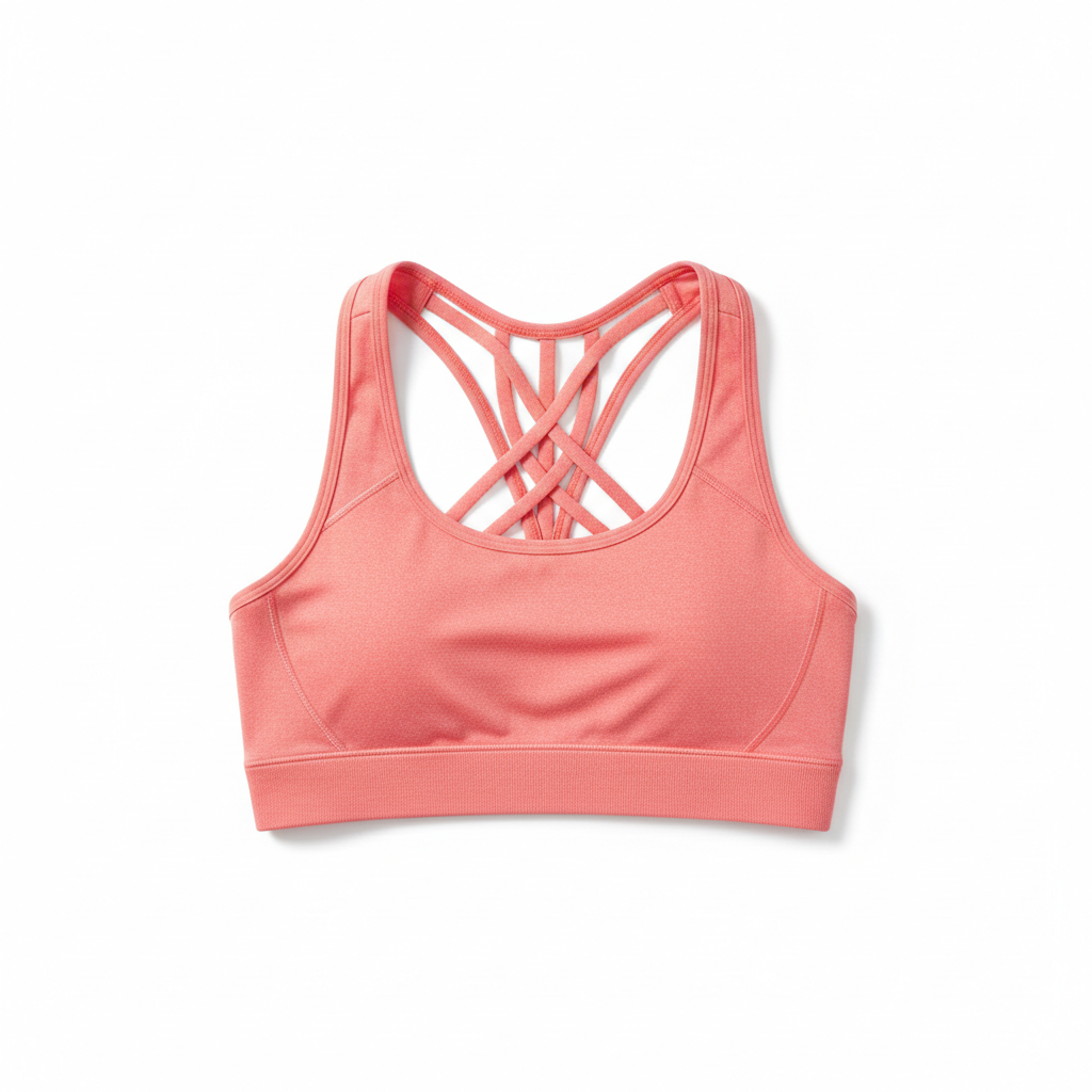 Women's Coral Pink Sports Bra
