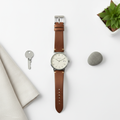 Classic Brown Leather Strap Watch