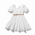 Women's White Broderie Anglaise Summer Dress