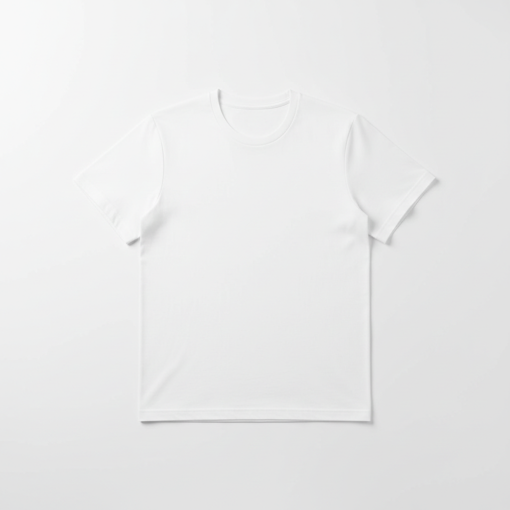 Men's Classic White Crew Neck T-Shirt